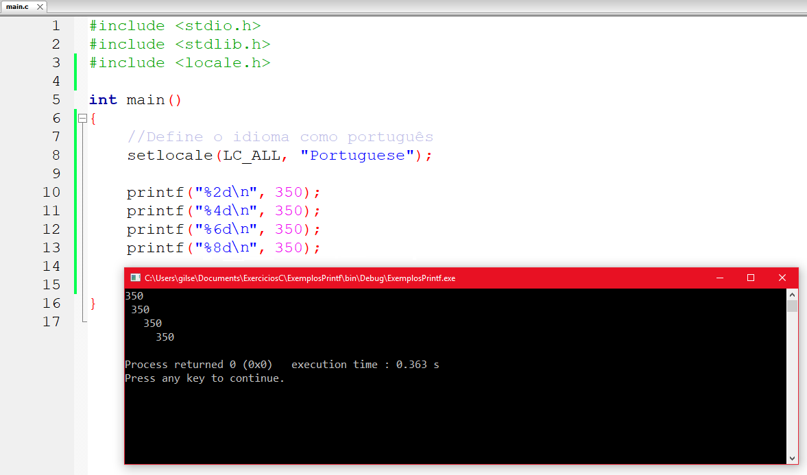 Entendendo a função printf() da Linguagem C | Programação Prática